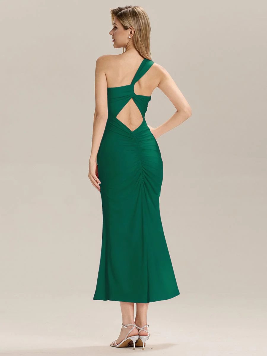 ever ELOWYN|One Shoulder Backless Knit Evening Dress - Image 11