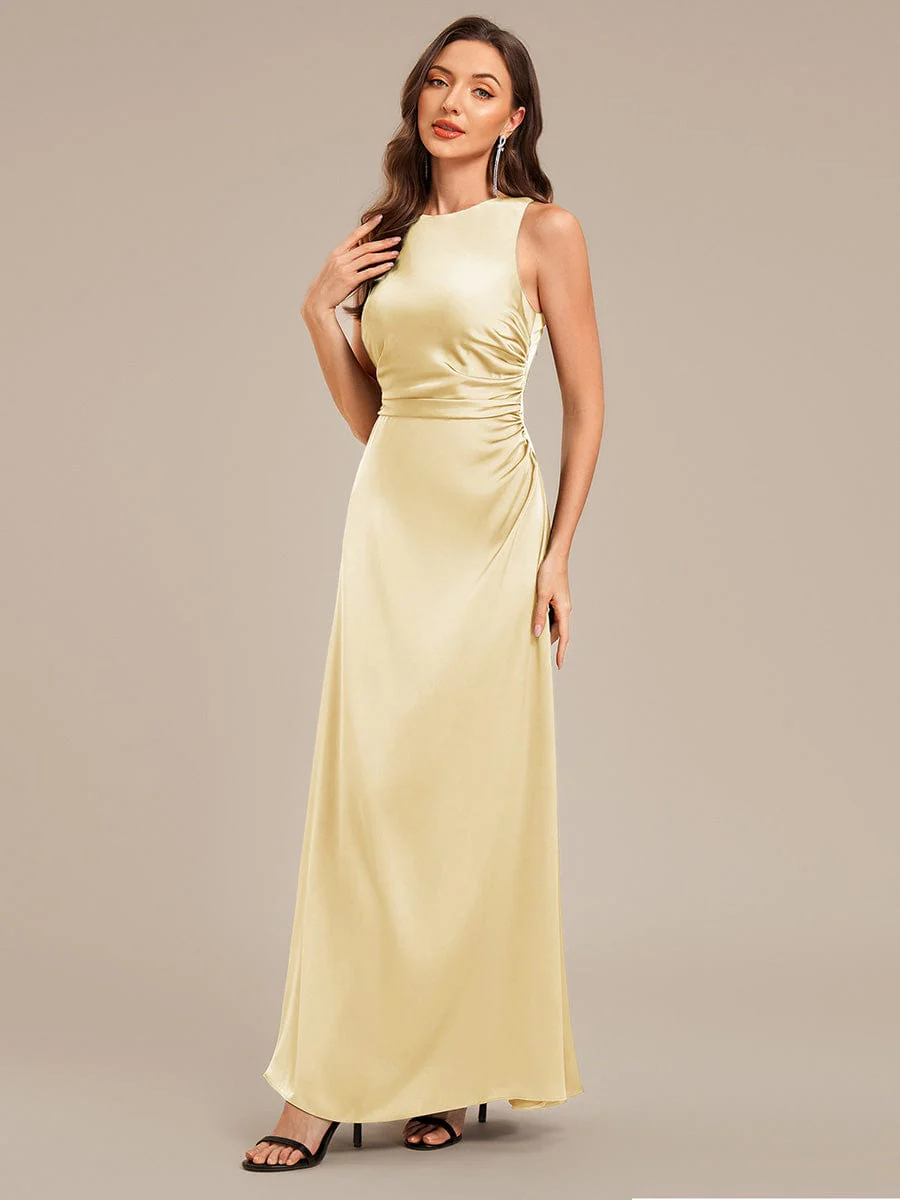 ever VALENCIA|High Neck Backless Satin Bridesmaid Dress - Image 19