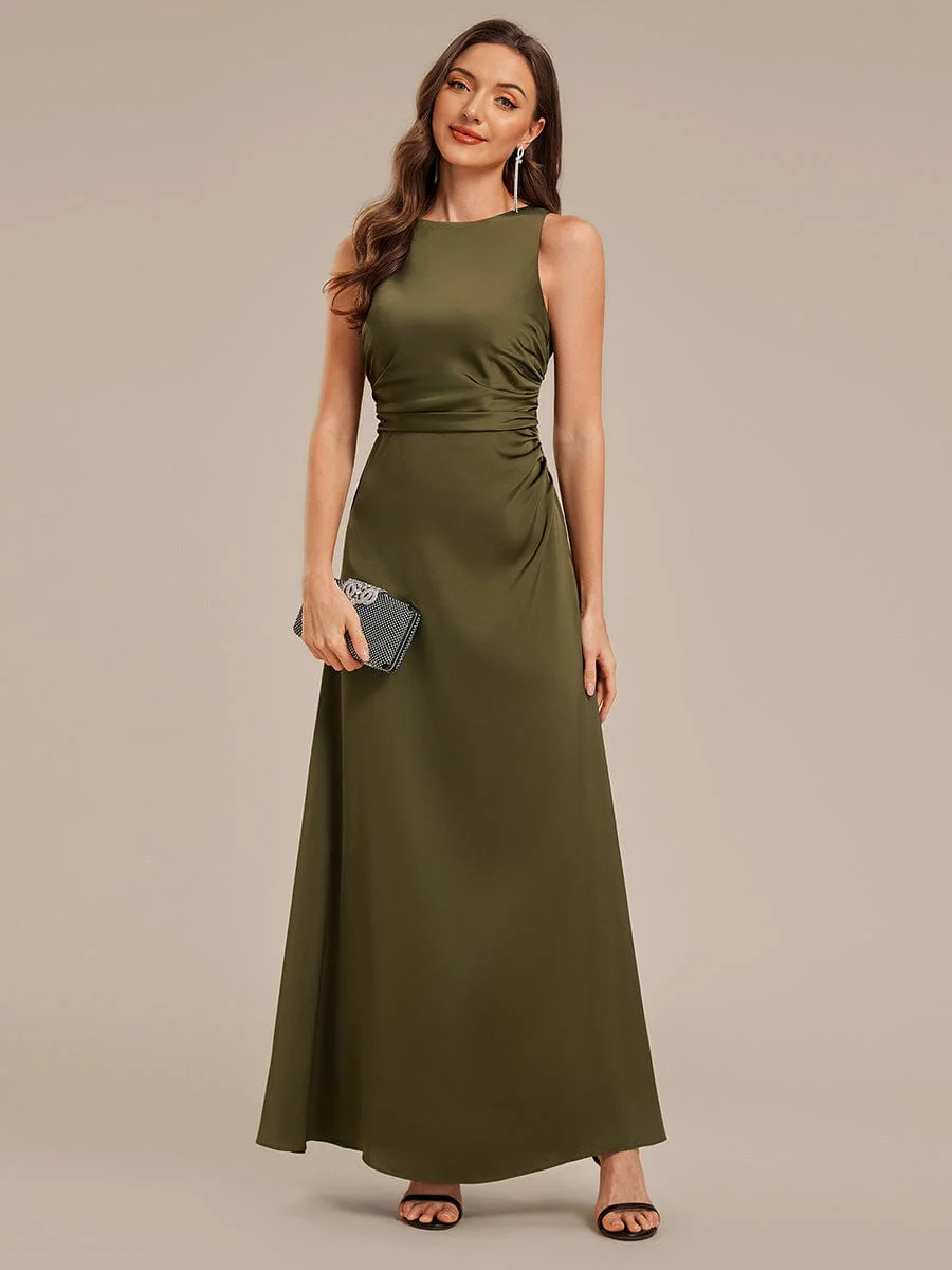 ever VALENCIA|High Neck Backless Satin Bridesmaid Dress - Image 7