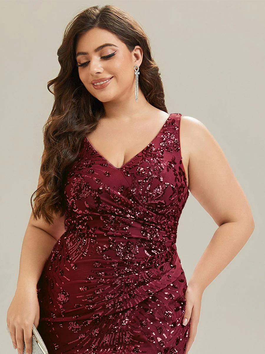 ever JUNIPER|Plus Size Ruched Sequin Bodycon Evening Dress - Image 18
