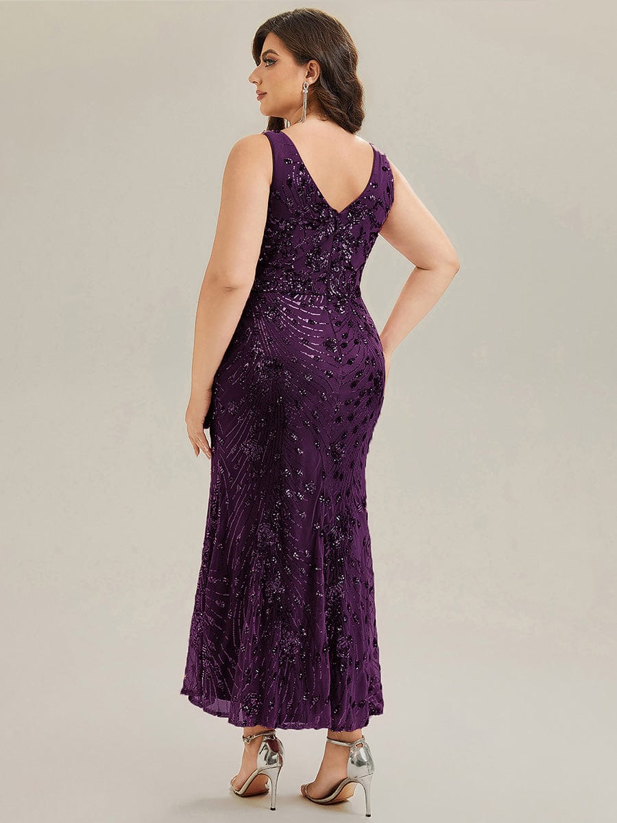 ever JUNIPER|Plus Size Ruched Sequin Bodycon Evening Dress - Image 23