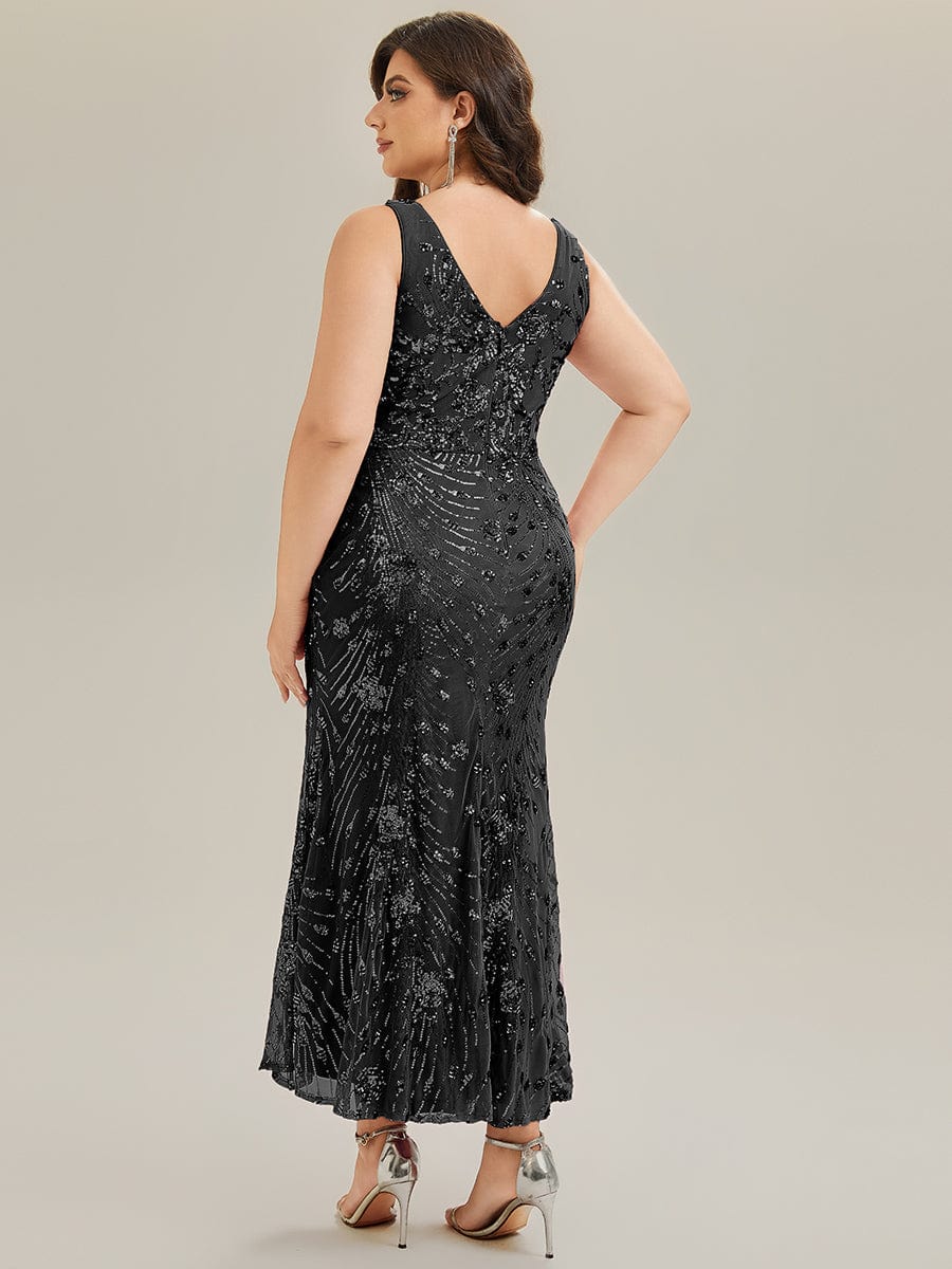 ever JUNIPER|Plus Size Ruched Sequin Bodycon Evening Dress - Image 7