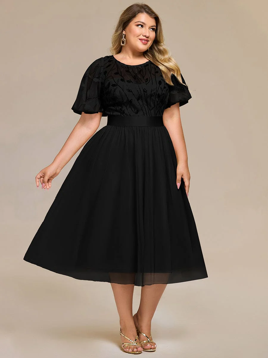 ever TAYLOR|Designer Sequin Leaf Midi Wedding Guest Dress - Image 22