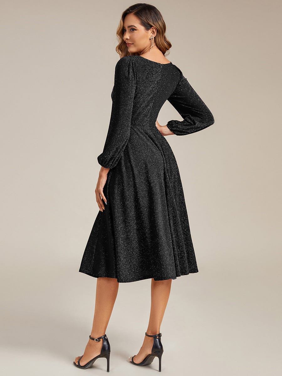 ever GREER|Long Lantern Sleeve Midi Guest Dress - Image 12
