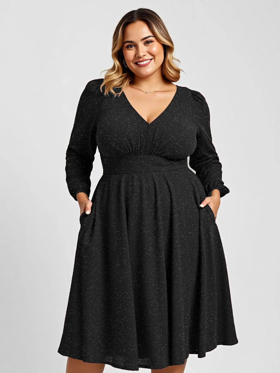 ever GREER|Long Lantern Sleeve Midi Guest Dress - Image 16