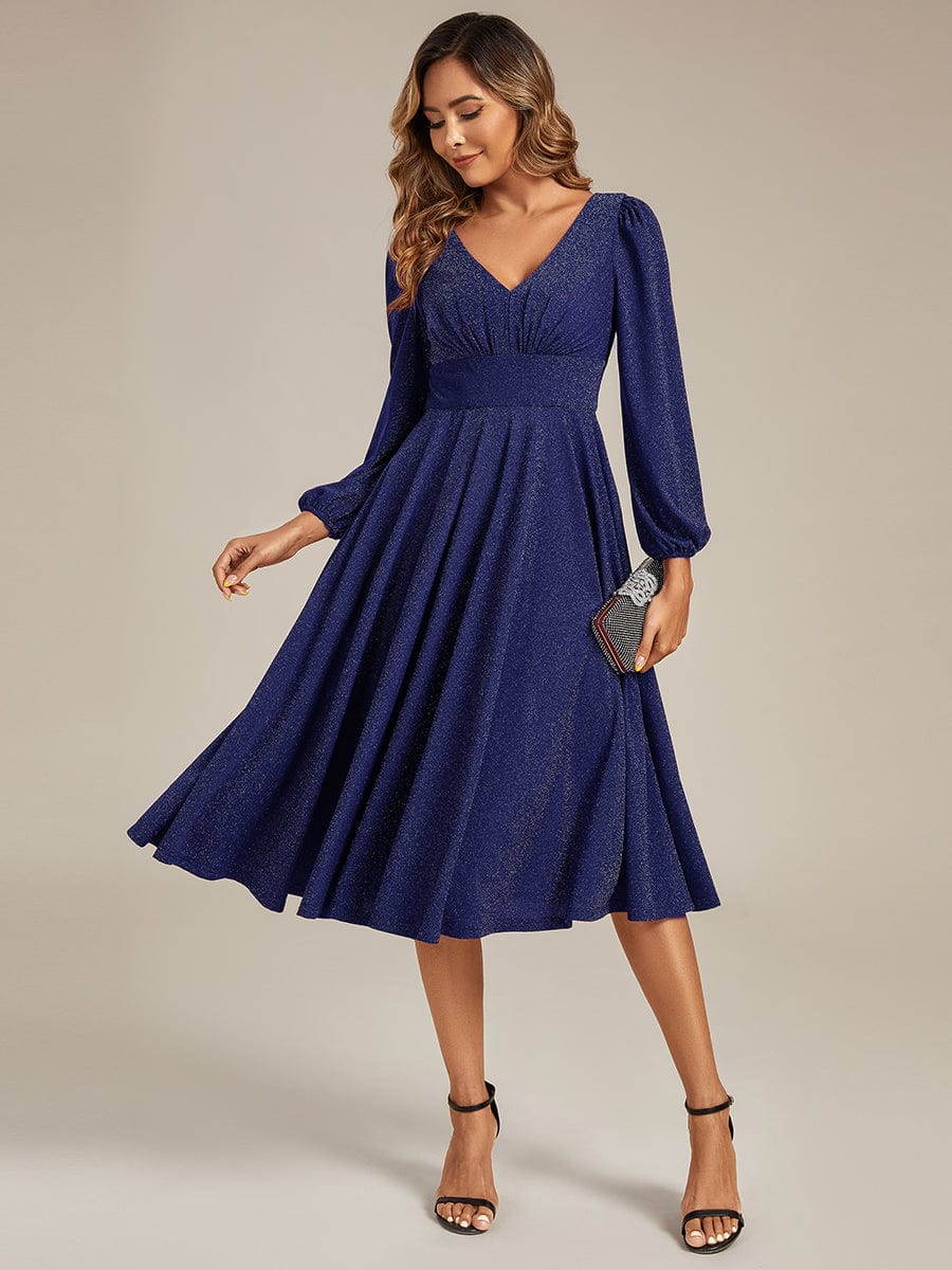 ever GREER|Long Lantern Sleeve Midi Guest Dress - Image 19