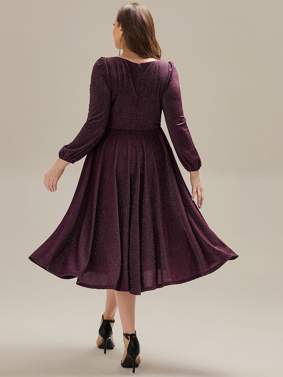 ever GREER|Long Lantern Sleeve Midi Guest Dress - Image 24