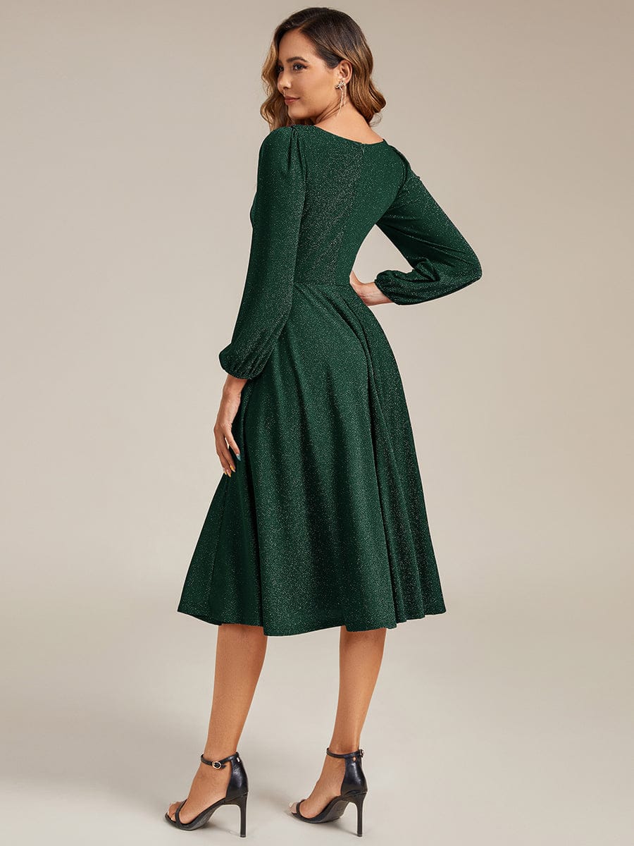 ever GREER|Long Lantern Sleeve Midi Guest Dress - Image 27