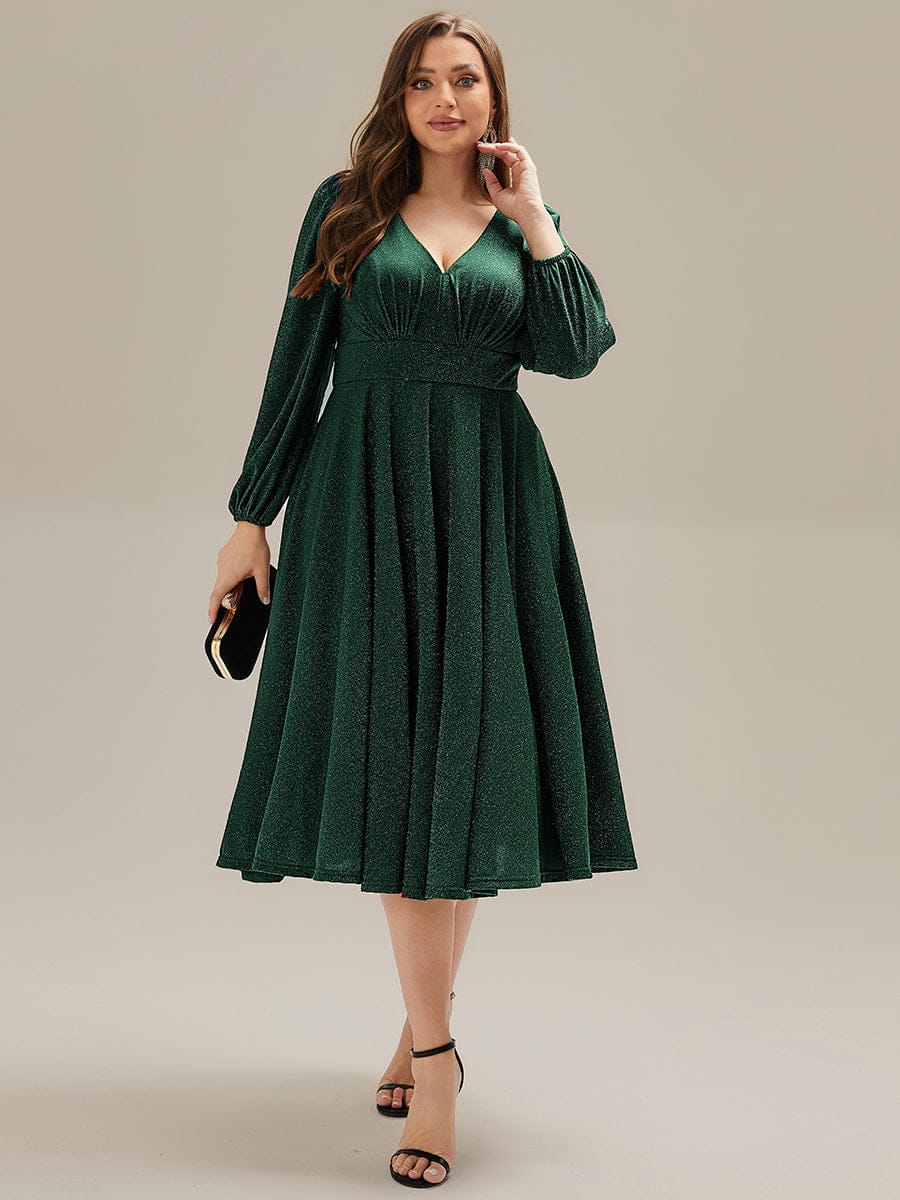 ever GREER|Long Lantern Sleeve Midi Guest Dress - Image 29