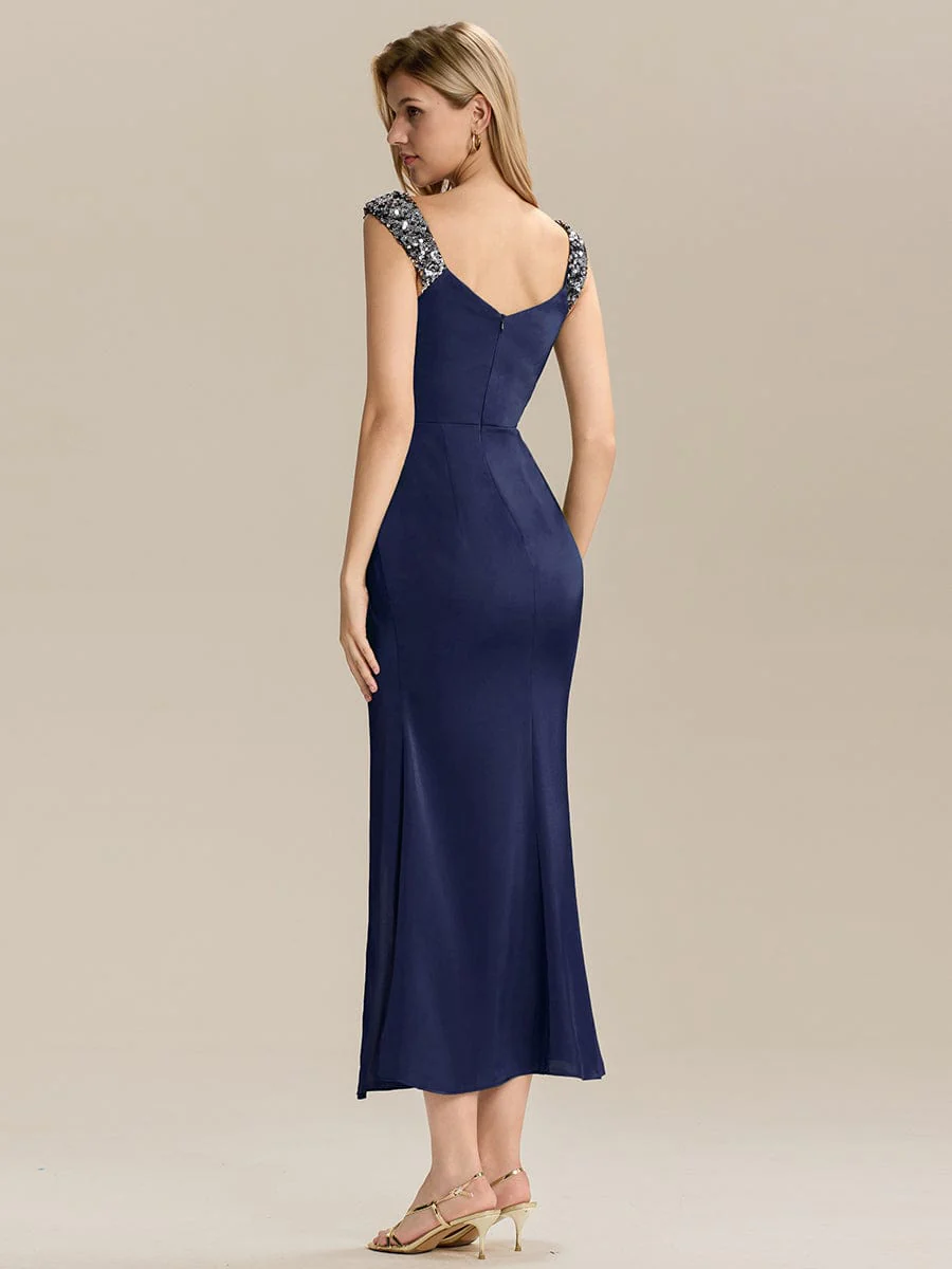 ever CORALINE|Designer Knotted Satin Bodycon Evening Dress - Image 17