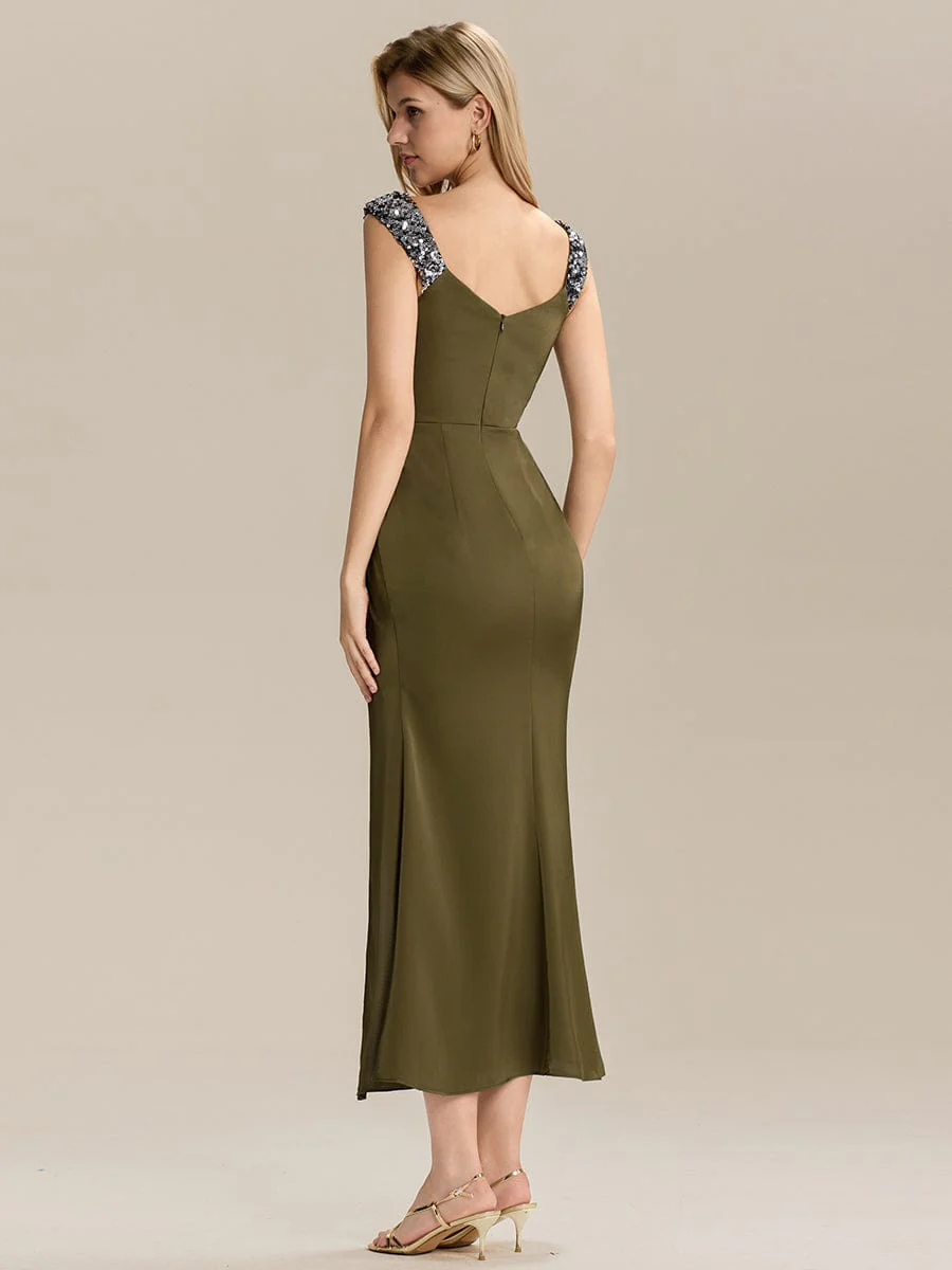 ever CORALINE|Designer Knotted Satin Bodycon Evening Dress - Image 22