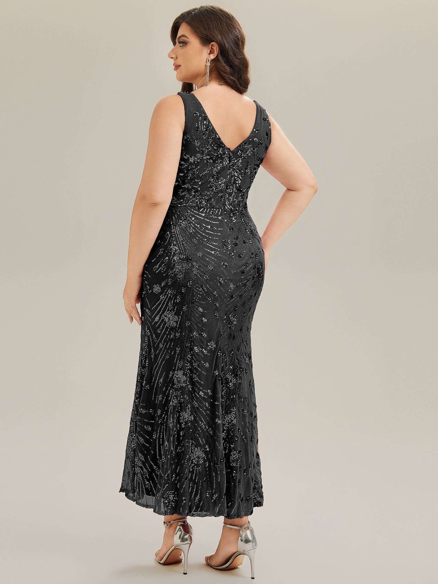 ever JUNIPER|Ruched Sequin Bodycon Evening Dress - Image 10