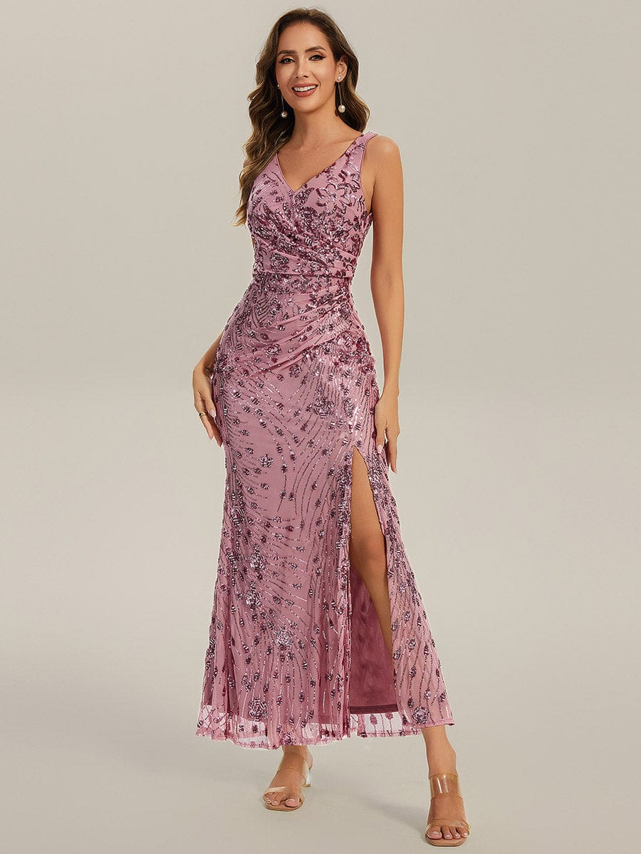 ever JUNIPER|Ruched Sequin Bodycon Evening Dress - Image 15