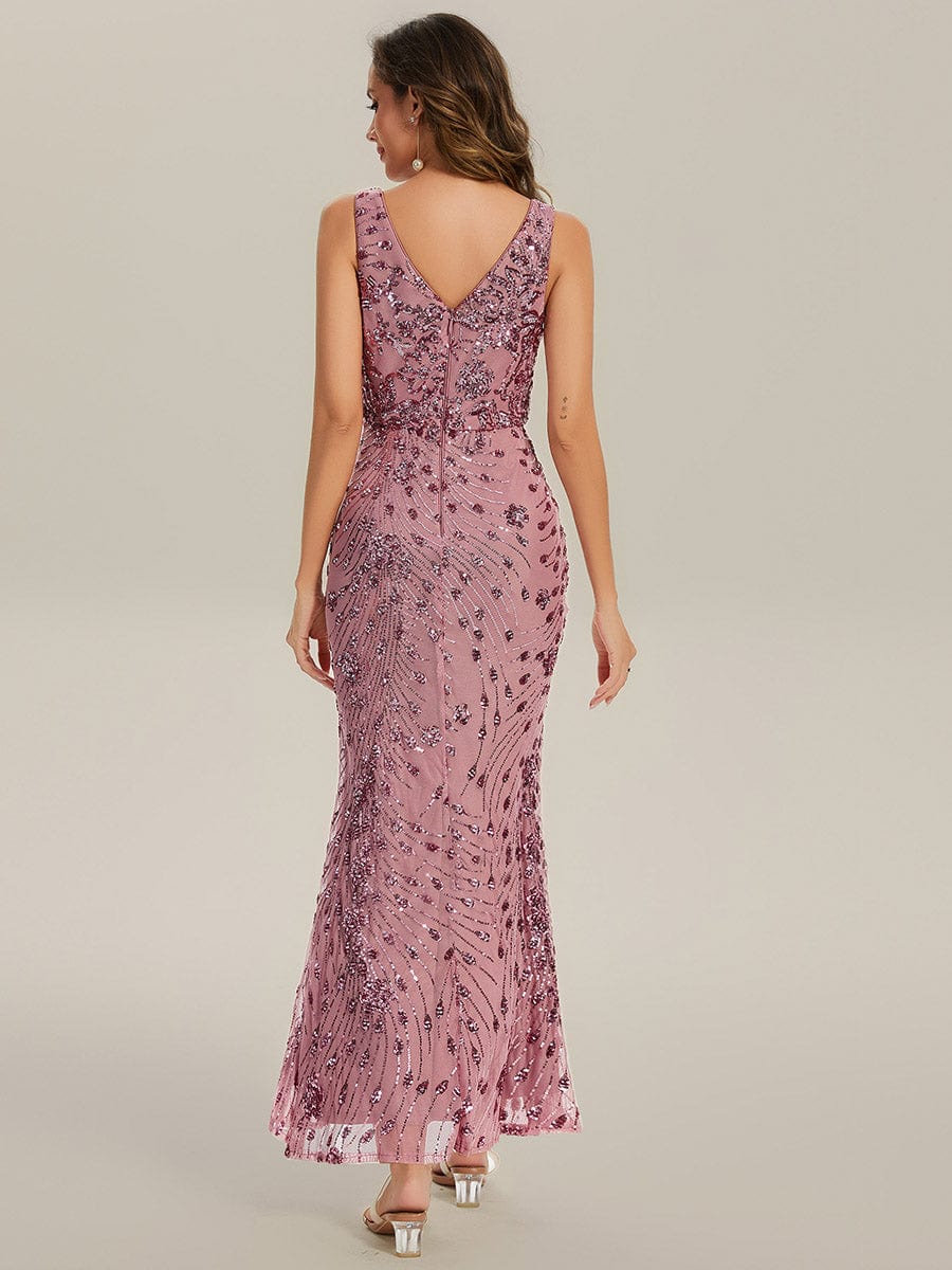 ever JUNIPER|Ruched Sequin Bodycon Evening Dress - Image 4