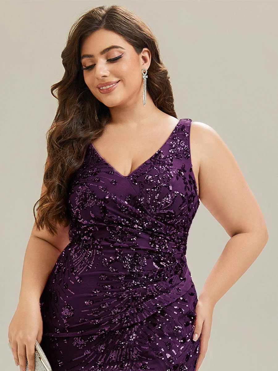 ever JUNIPER|Ruched Sequin Bodycon Evening Dress - Image 54