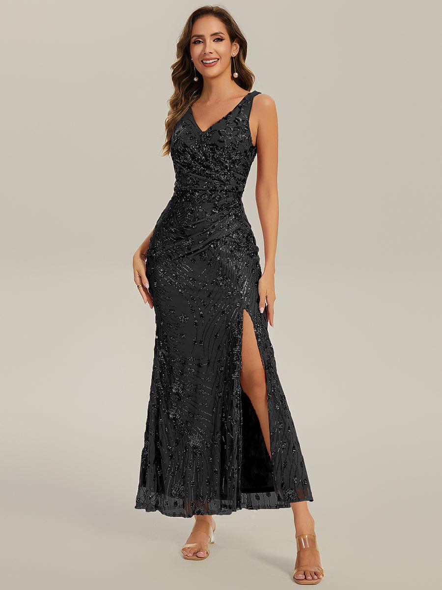 ever JUNIPER|Ruched Sequin Bodycon Evening Dress - Image 7