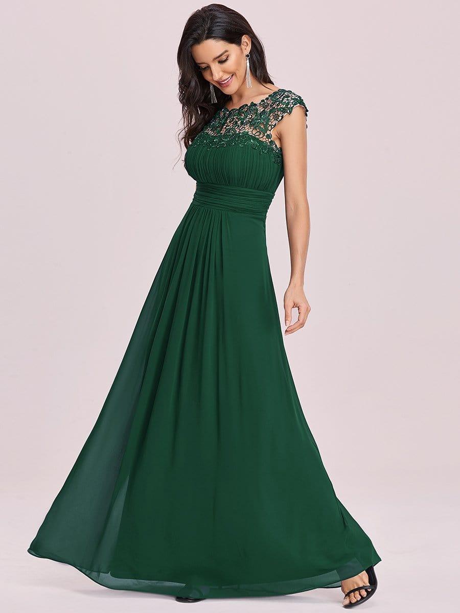 Elegant Maxi Long Lace Cap Sleeve Bridesmaid Dress(Final Sale) - Image 43