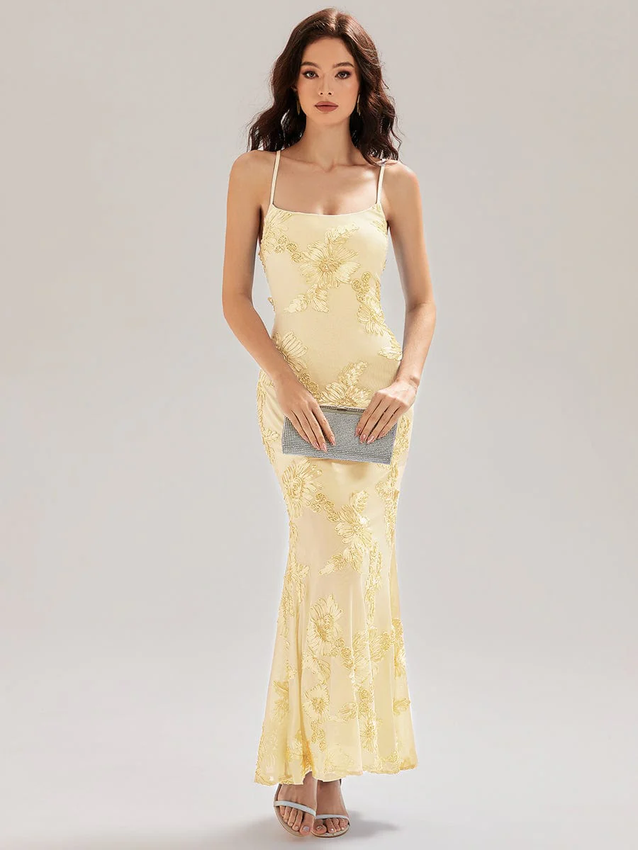 ever SONNY|Backless Mesh Mermaid Evening Dress - Image 12