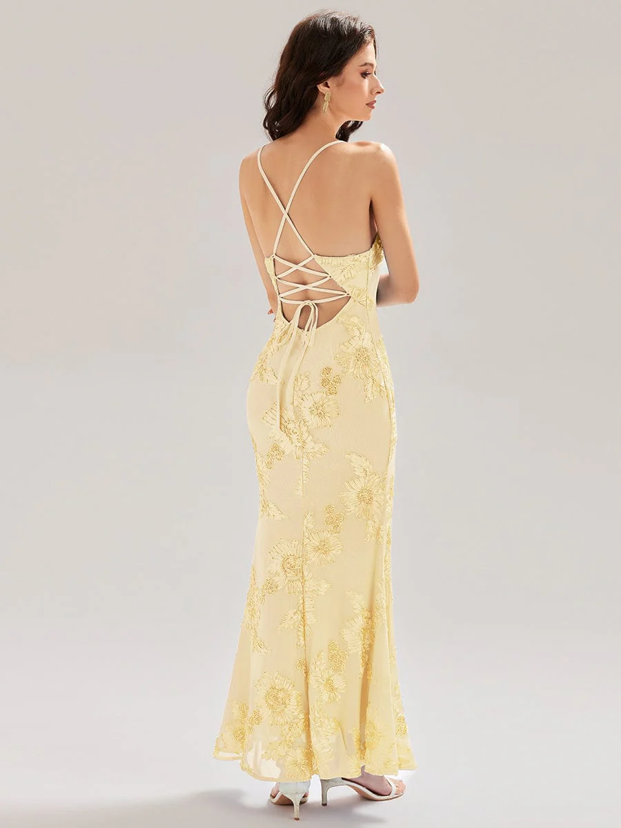 ever SONNY|Backless Mesh Mermaid Evening Dress - Image 13