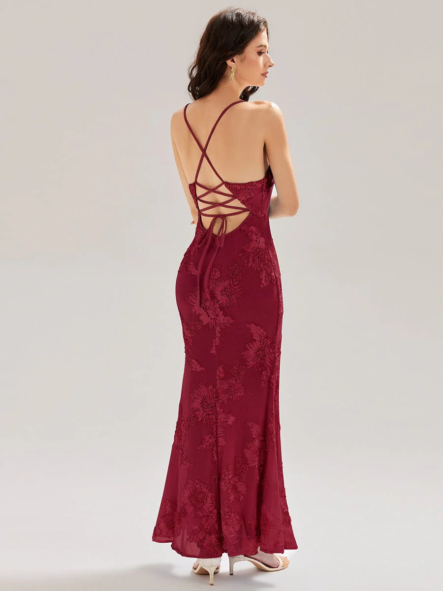 ever SONNY|Backless Mesh Mermaid Evening Dress - Image 16