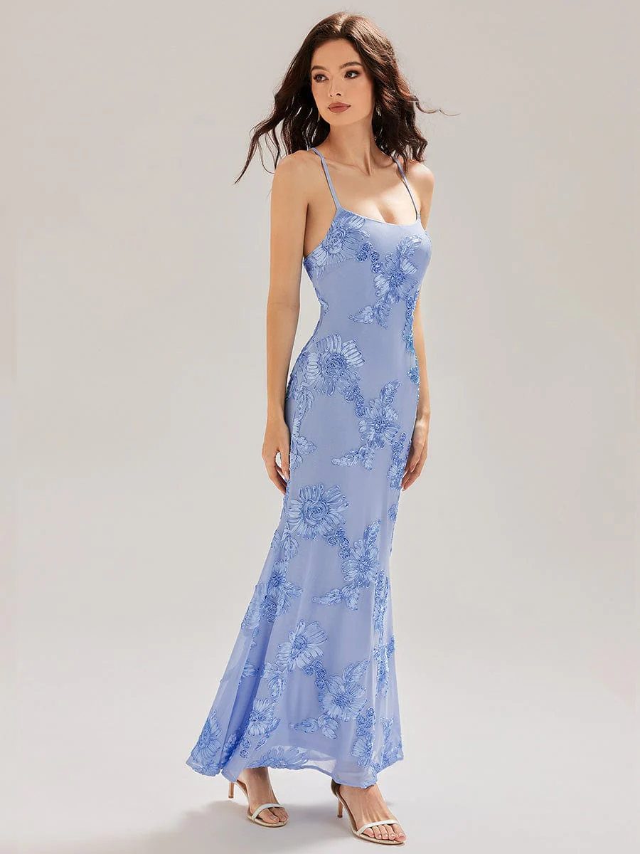 ever SONNY|Backless Mesh Mermaid Evening Dress - Image 4