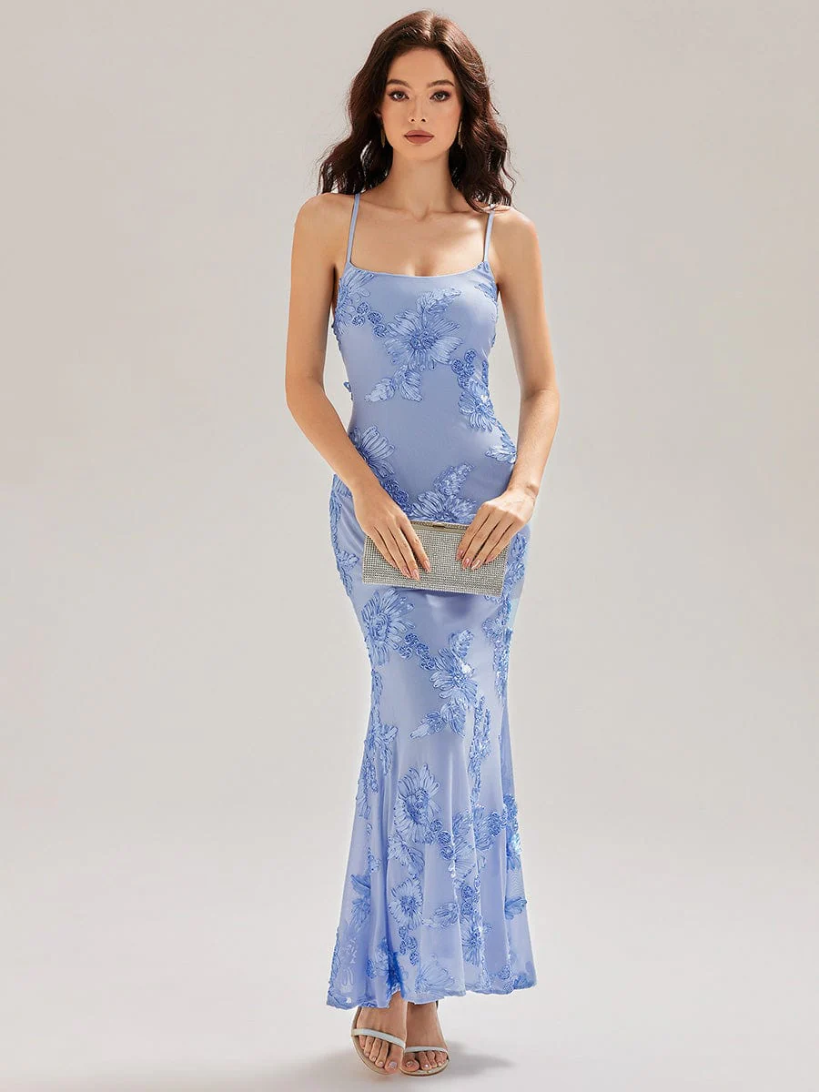 ever SONNY|Backless Mesh Mermaid Evening Dress - Image 5