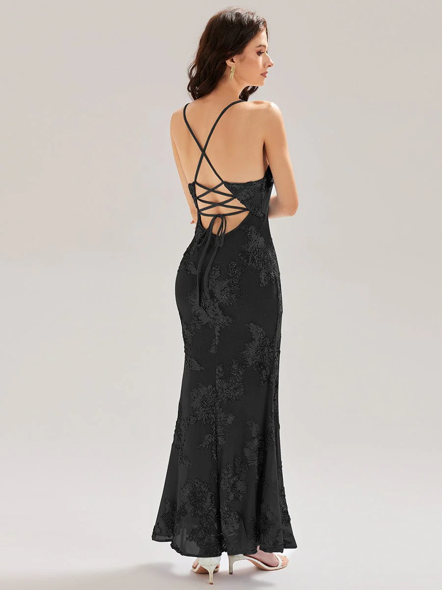 ever SONNY|Backless Mesh Mermaid Evening Dress - Image 7
