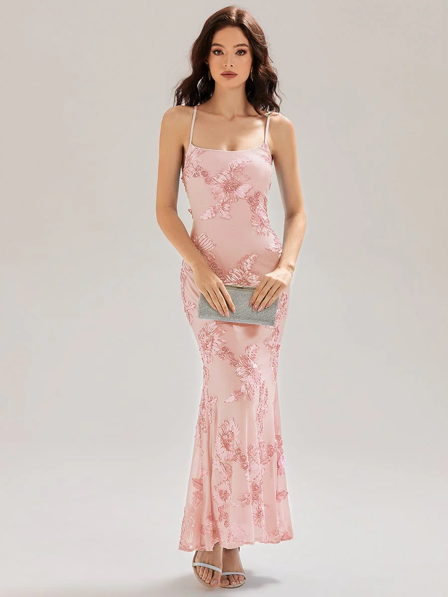 ever SONNY|Backless Mesh Mermaid Evening Dress - Image 9