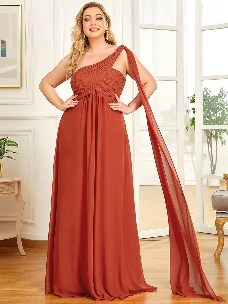ever ANAYA|Maxi Long Chiffon One Shoulder Evening Dress for Women(Final Sale) - Image 11