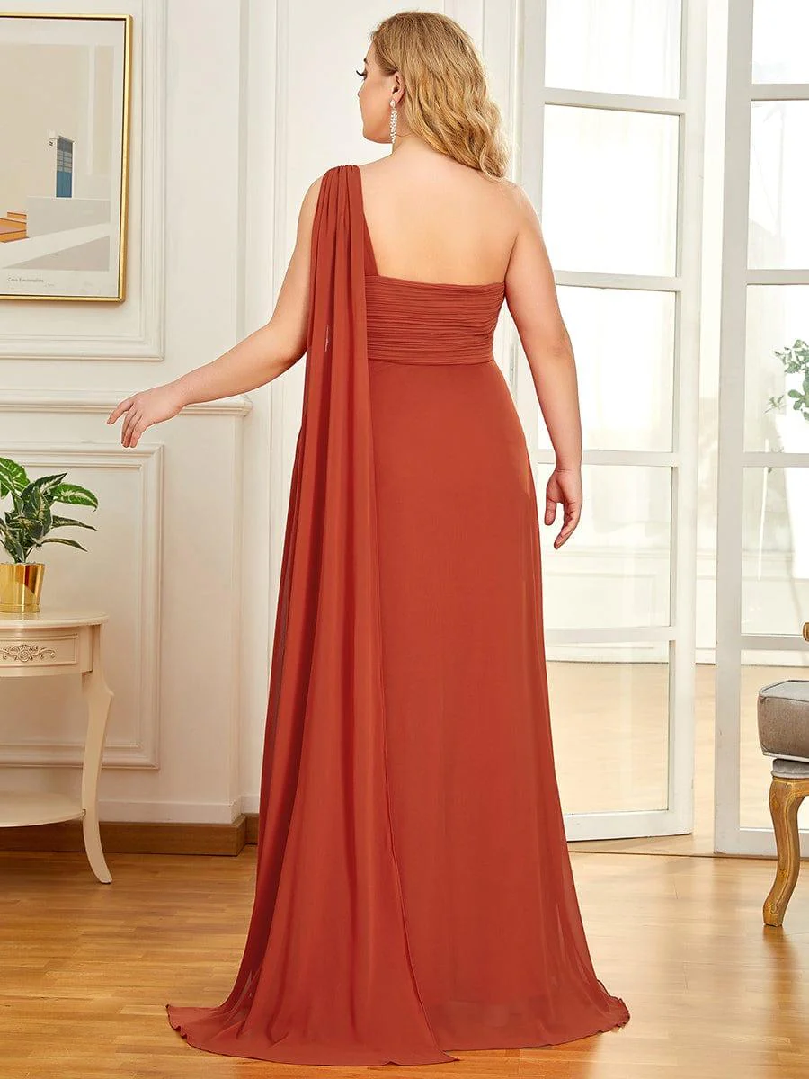 ever ANAYA|Maxi Long Chiffon One Shoulder Evening Dress for Women(Final Sale) - Image 12