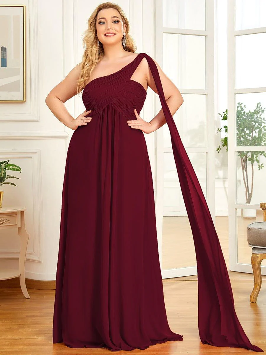 ever ANAYA|Maxi Long Chiffon One Shoulder Evening Dress for Women(Final Sale) - Image 22