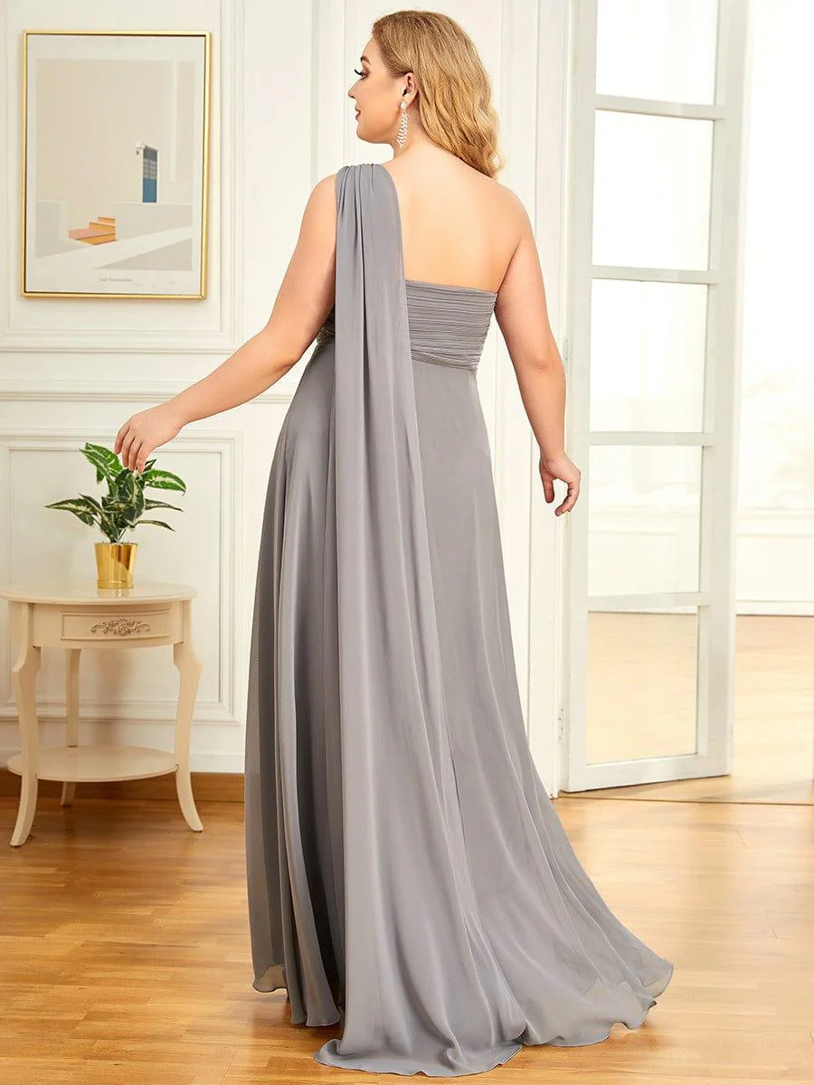 ever ANAYA|Maxi Long Chiffon One Shoulder Evening Dress for Women(Final Sale) - Image 43