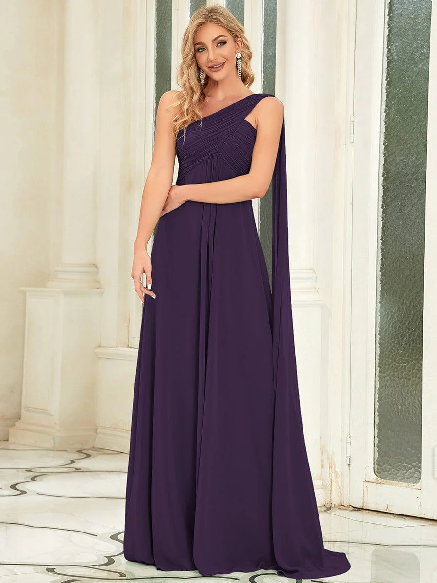 ever ANAYA|Maxi Long Chiffon One Shoulder Evening Dress for Women(Final Sale) - Image 44