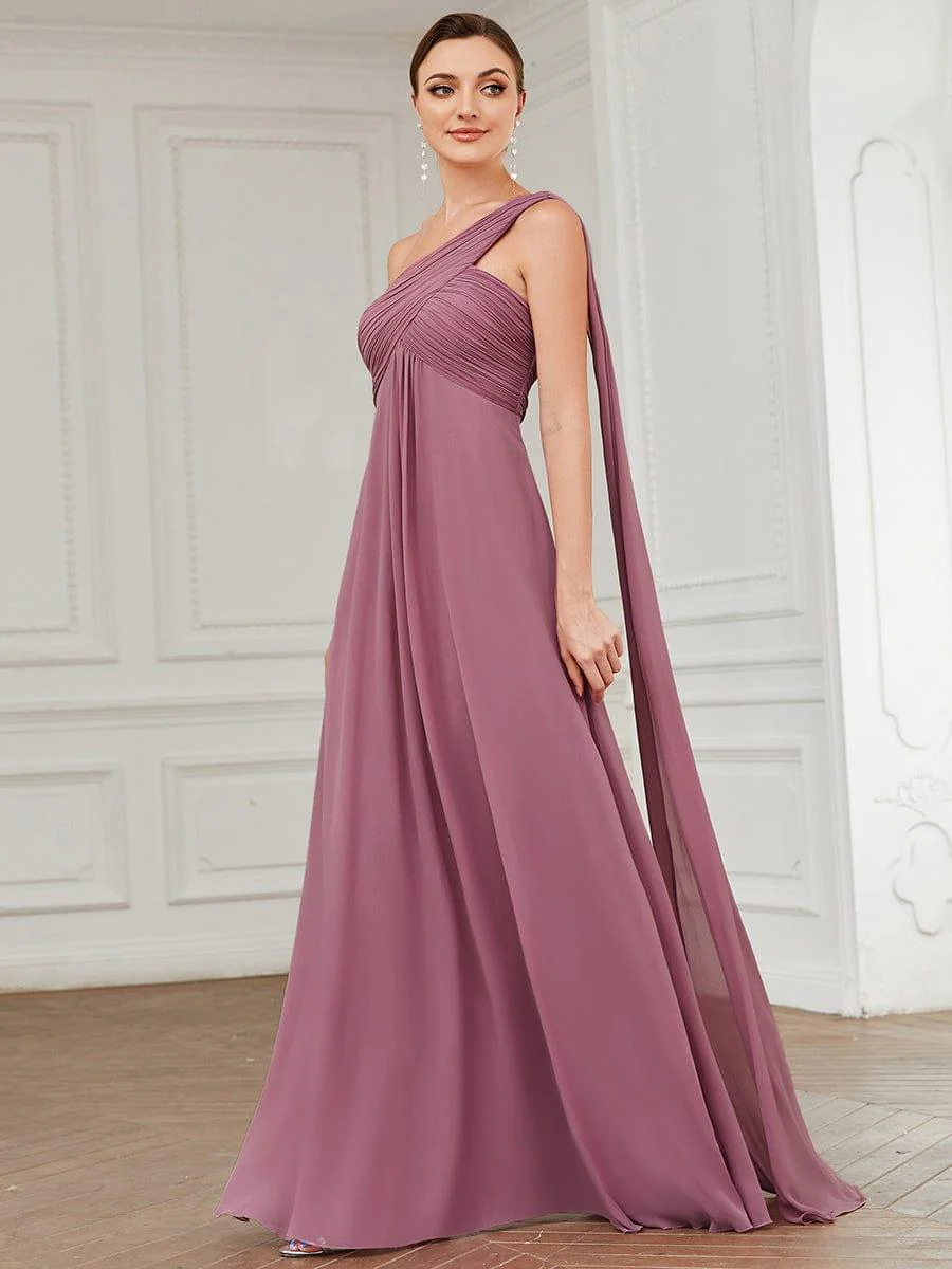 ever ANAYA|Maxi Long Chiffon One Shoulder Evening Dress for Women(Final Sale) - Image 54