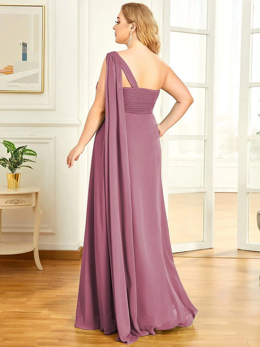 ever ANAYA|Maxi Long Chiffon One Shoulder Evening Dress for Women(Final Sale) - Image 56