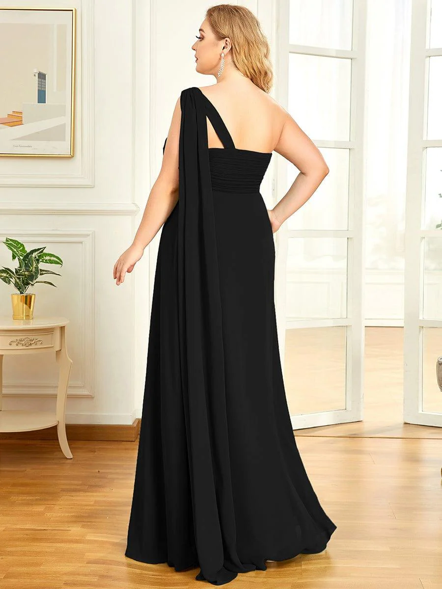 ever ANAYA|Maxi Long Chiffon One Shoulder Evening Dress for Women(Final Sale) - Image 8