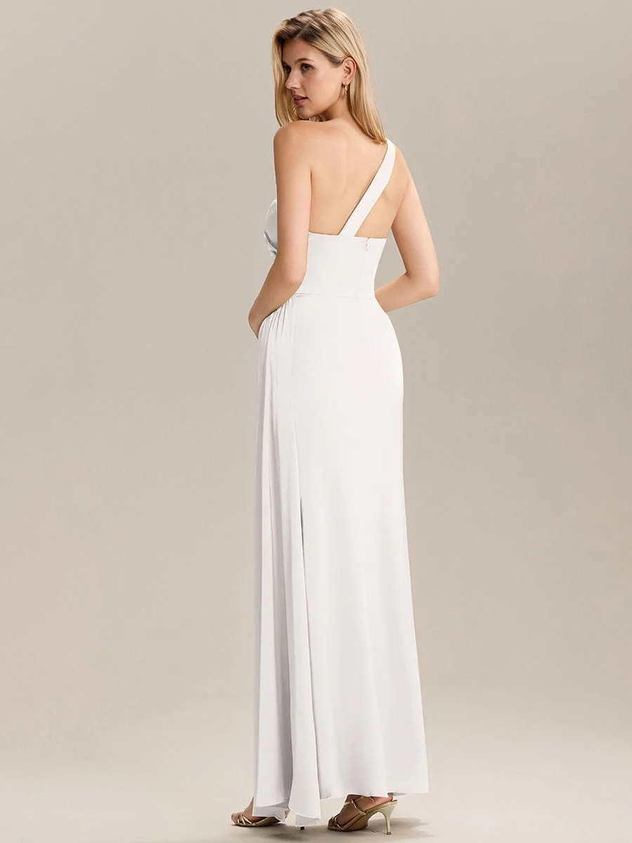 ever ARLENNA|One Shoulder Satin Bridesmaid Dress - Image 13