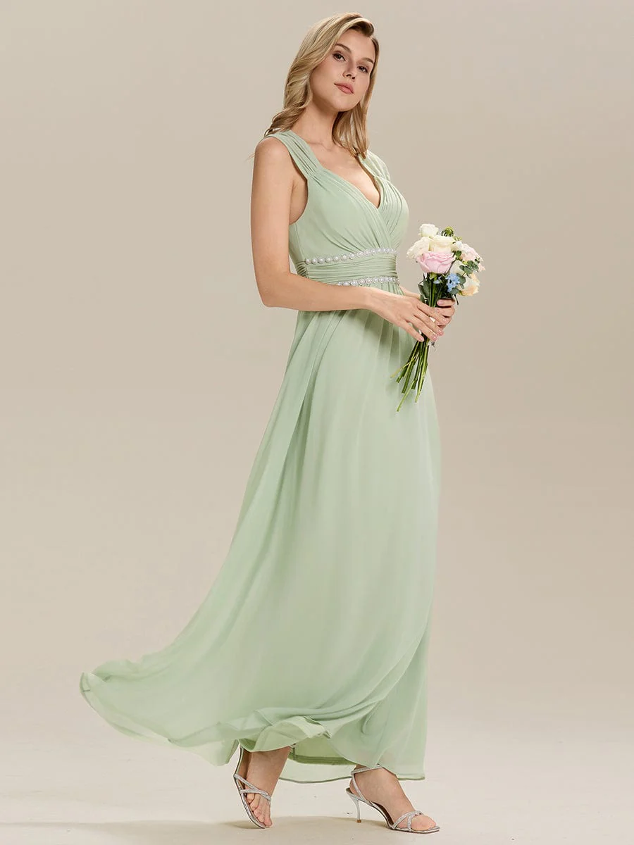ever ZELINA| Grecian Style Pleated Chiffon Maxi Bridesmaid Dress - Image 14