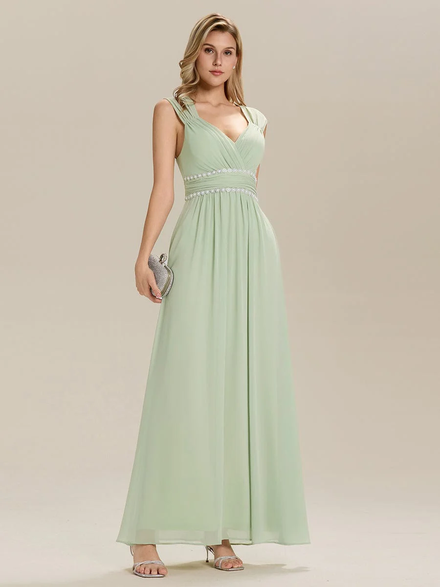 ever ZELINA| Grecian Style Pleated Chiffon Maxi Bridesmaid Dress - Image 15