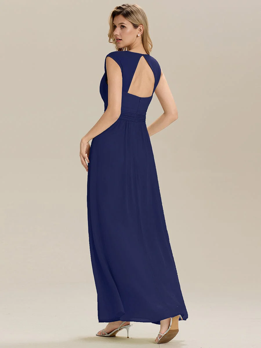 ever ZELINA| Grecian Style Pleated Chiffon Maxi Bridesmaid Dress - Image 17