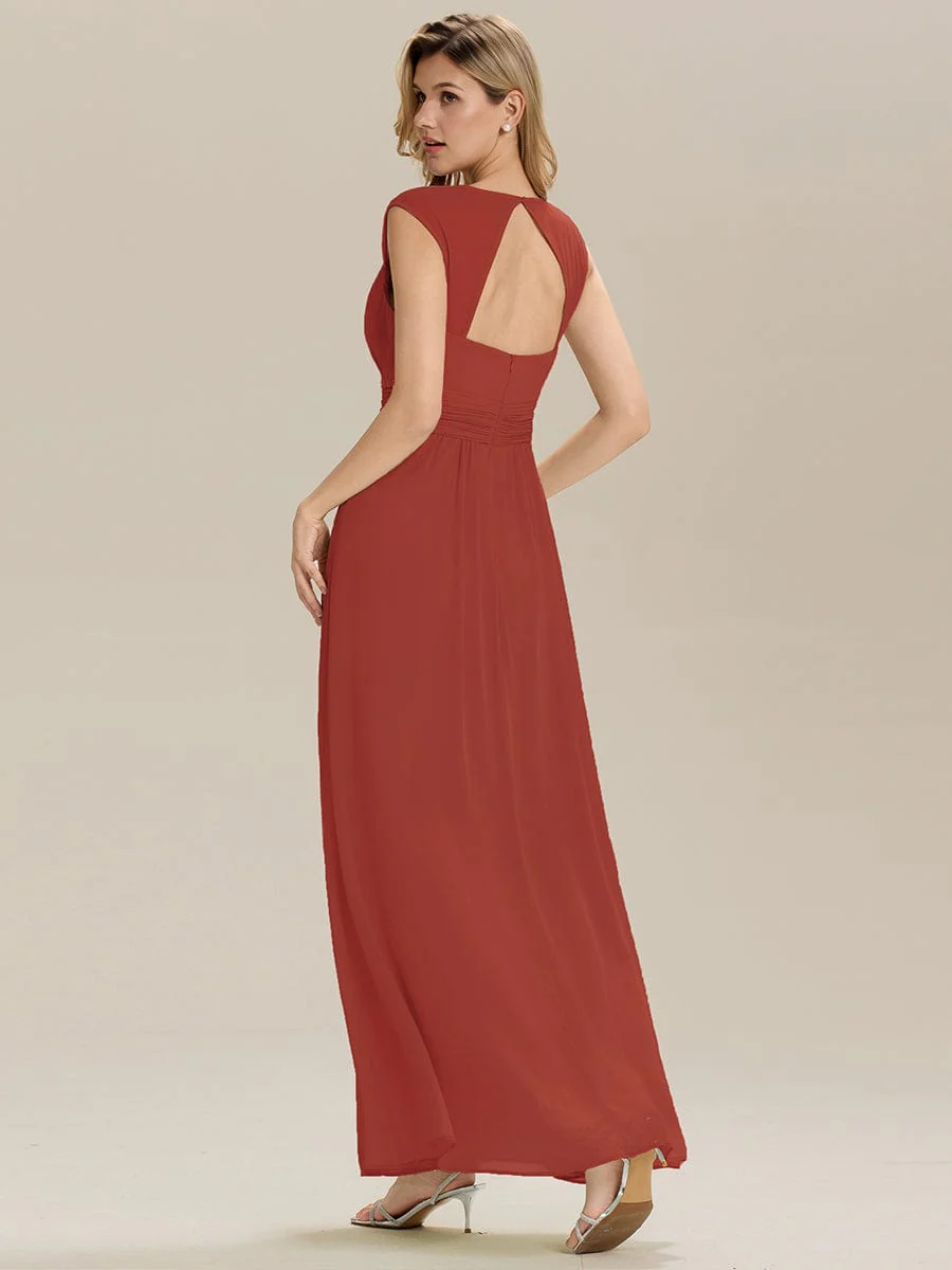 ever ZELINA| Grecian Style Pleated Chiffon Maxi Bridesmaid Dress - Image 22