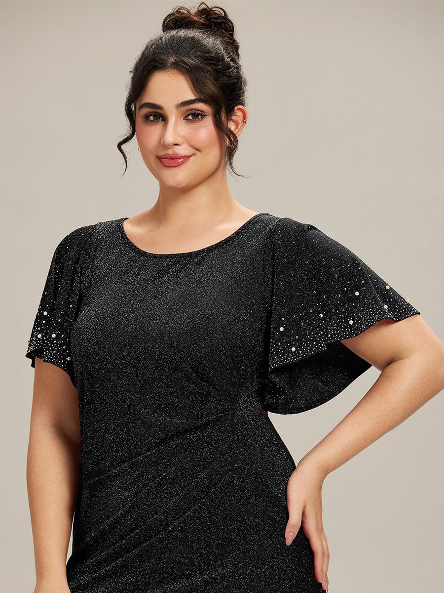 ever FATE|Plus Size Beaded Knit Evening Dress - Image 11