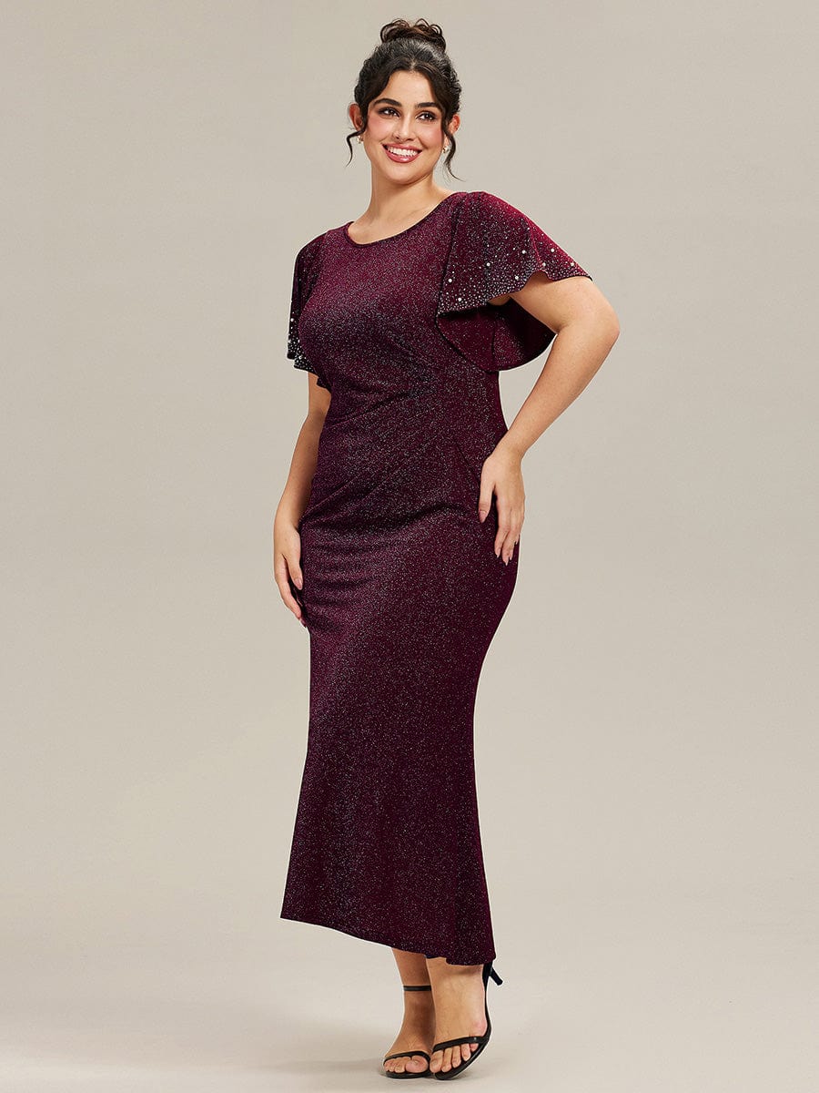 ever FATE|Plus Size Beaded Knit Evening Dress - Image 14