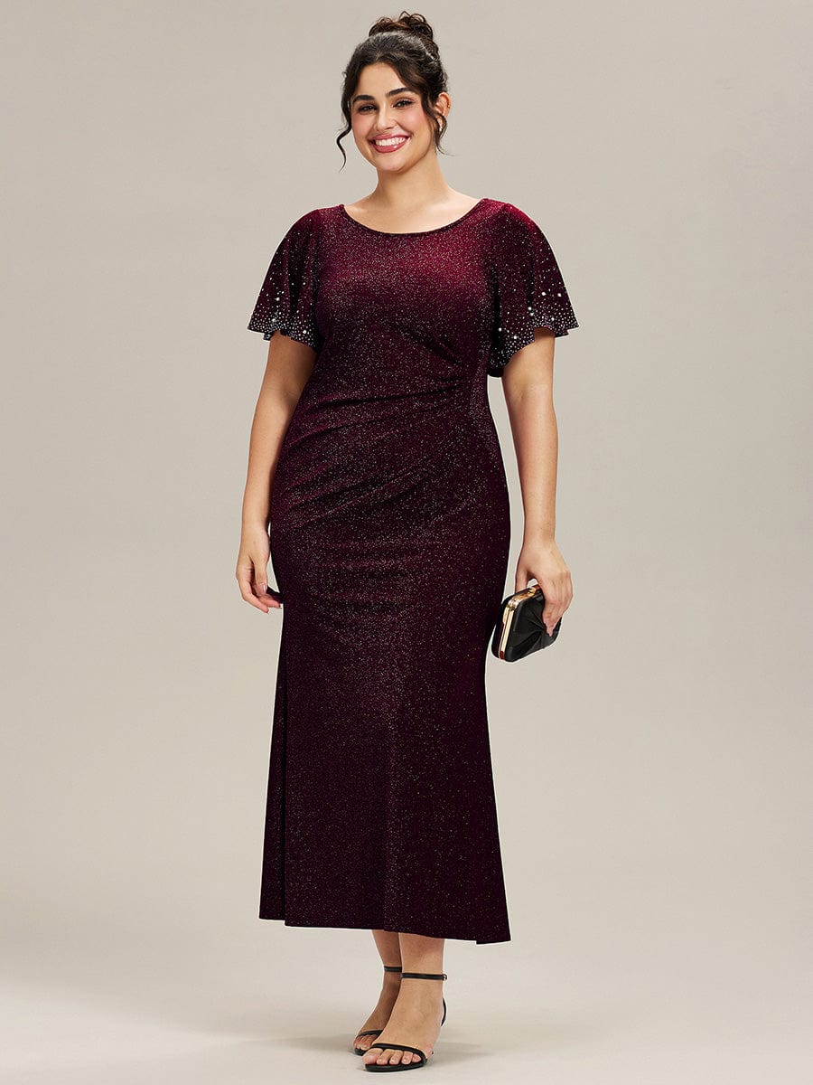 ever FATE|Plus Size Beaded Knit Evening Dress - Image 3