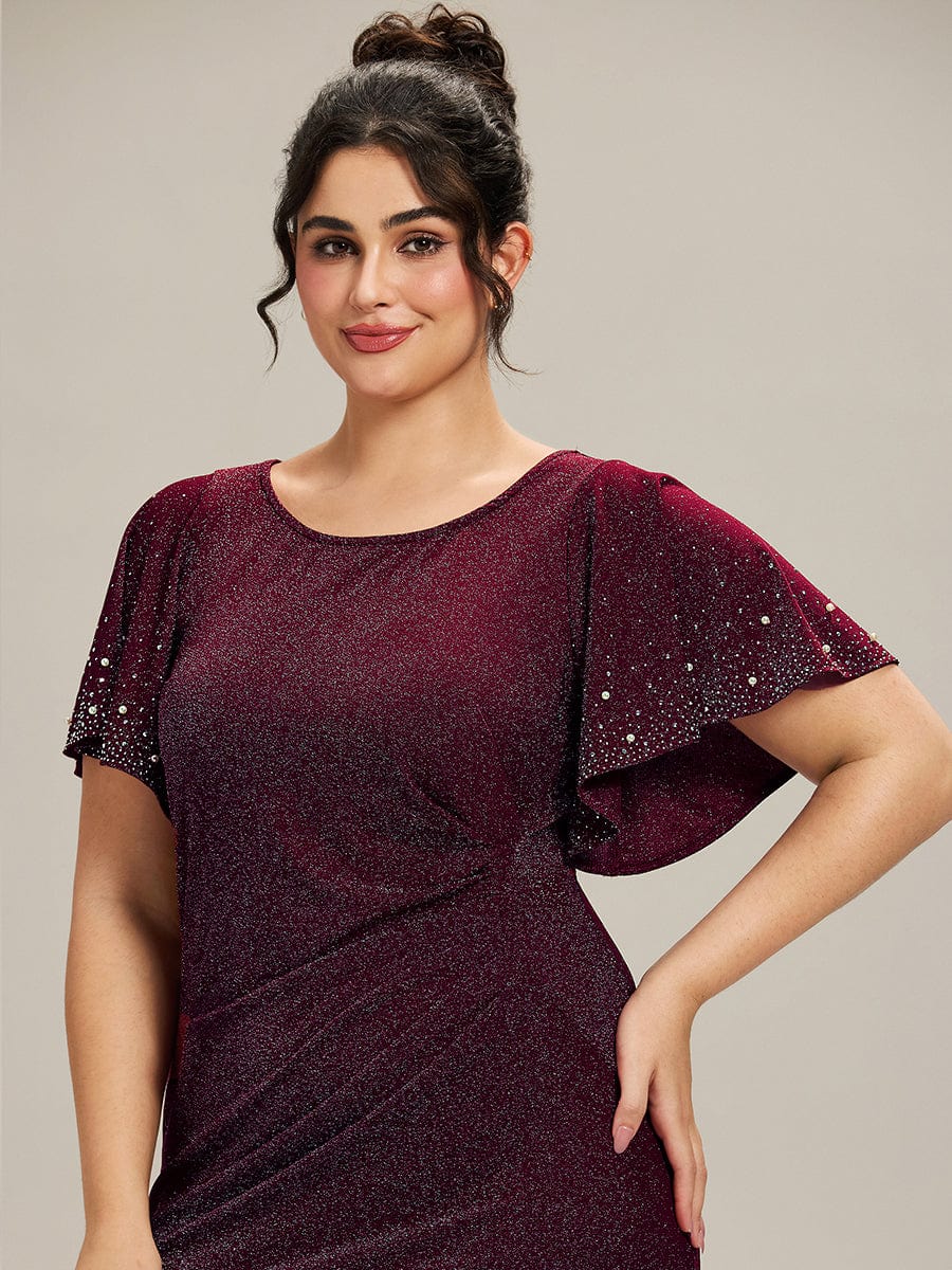 ever FATE|Plus Size Beaded Knit Evening Dress - Image 5