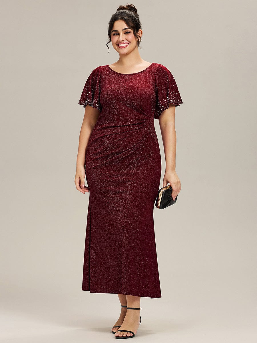 ever FATE|Plus Size Beaded Knit Evening Dress - Image 6