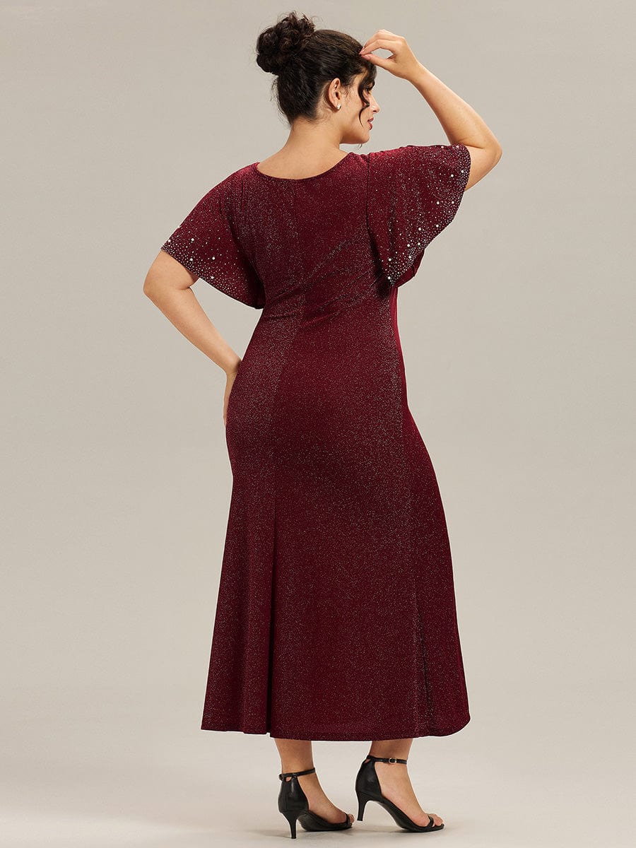 ever FATE|Plus Size Beaded Knit Evening Dress - Image 7