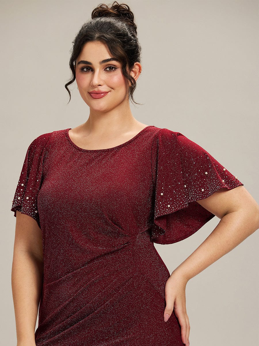 ever FATE|Plus Size Beaded Knit Evening Dress - Image 8
