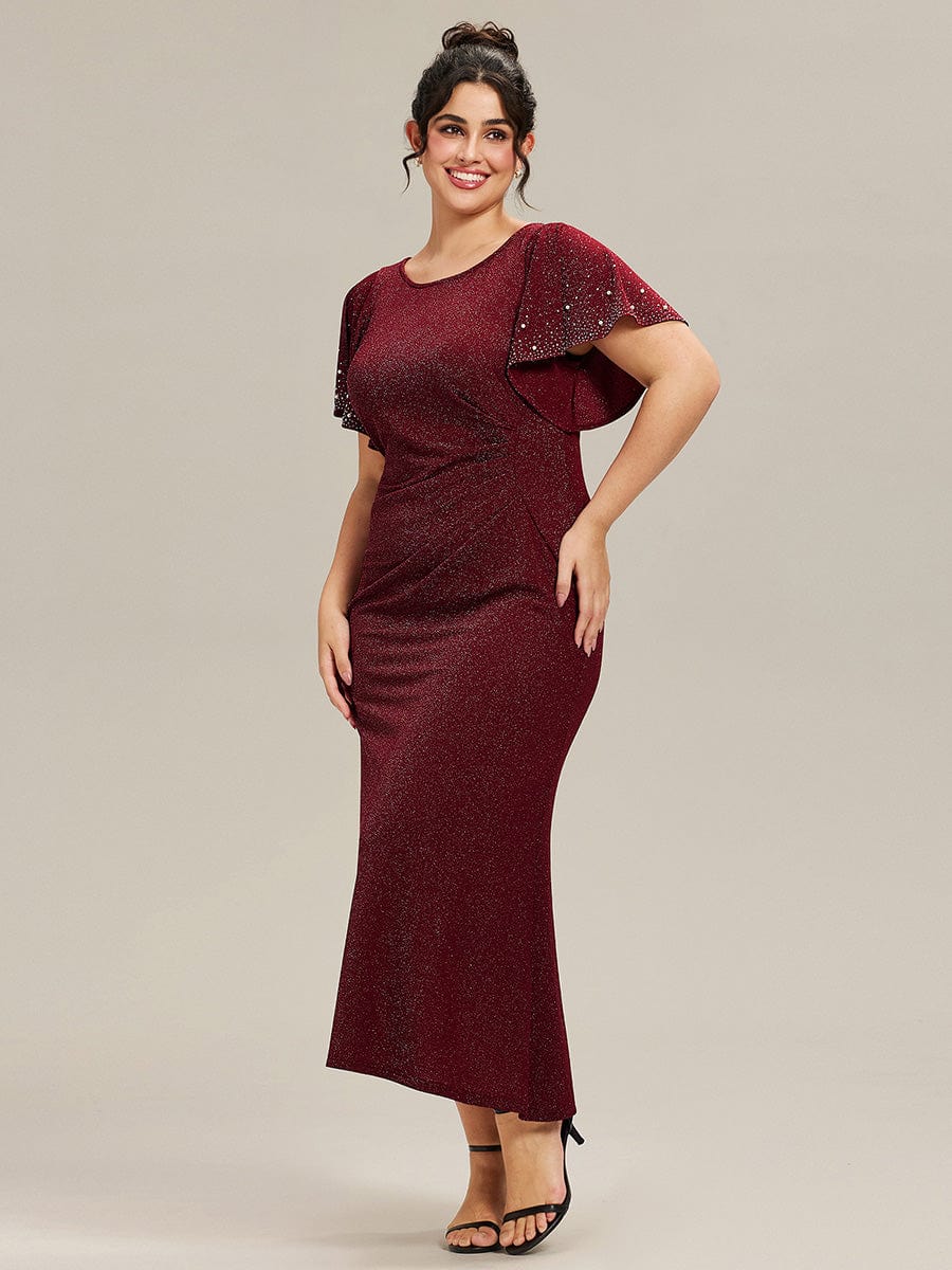 ever FATE|Plus Size Beaded Knit Evening Dress - Image 9