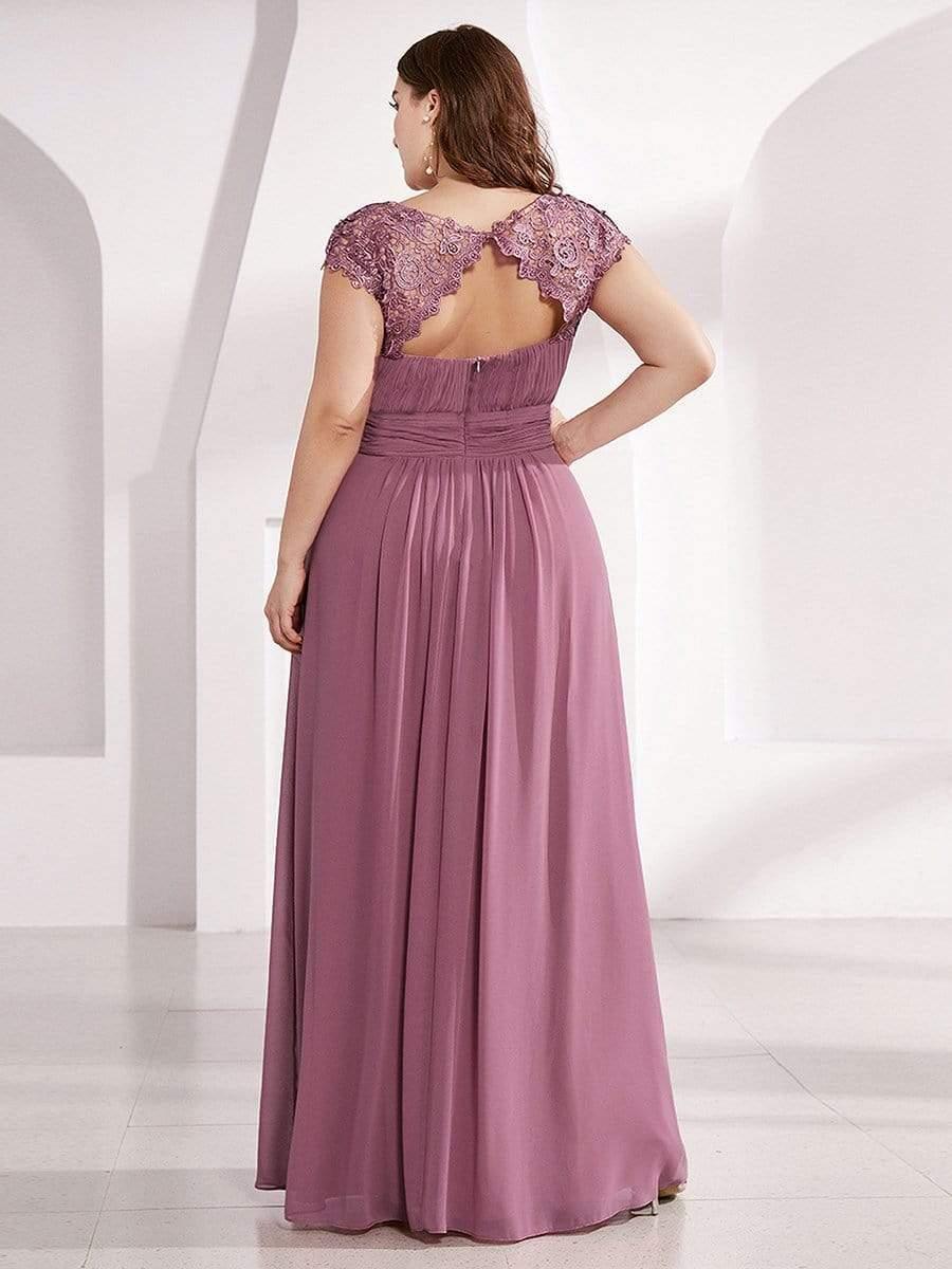 Plus Size Elegant Flattering Maxi Bridesmaid Dress(Final Sale) - Image 10